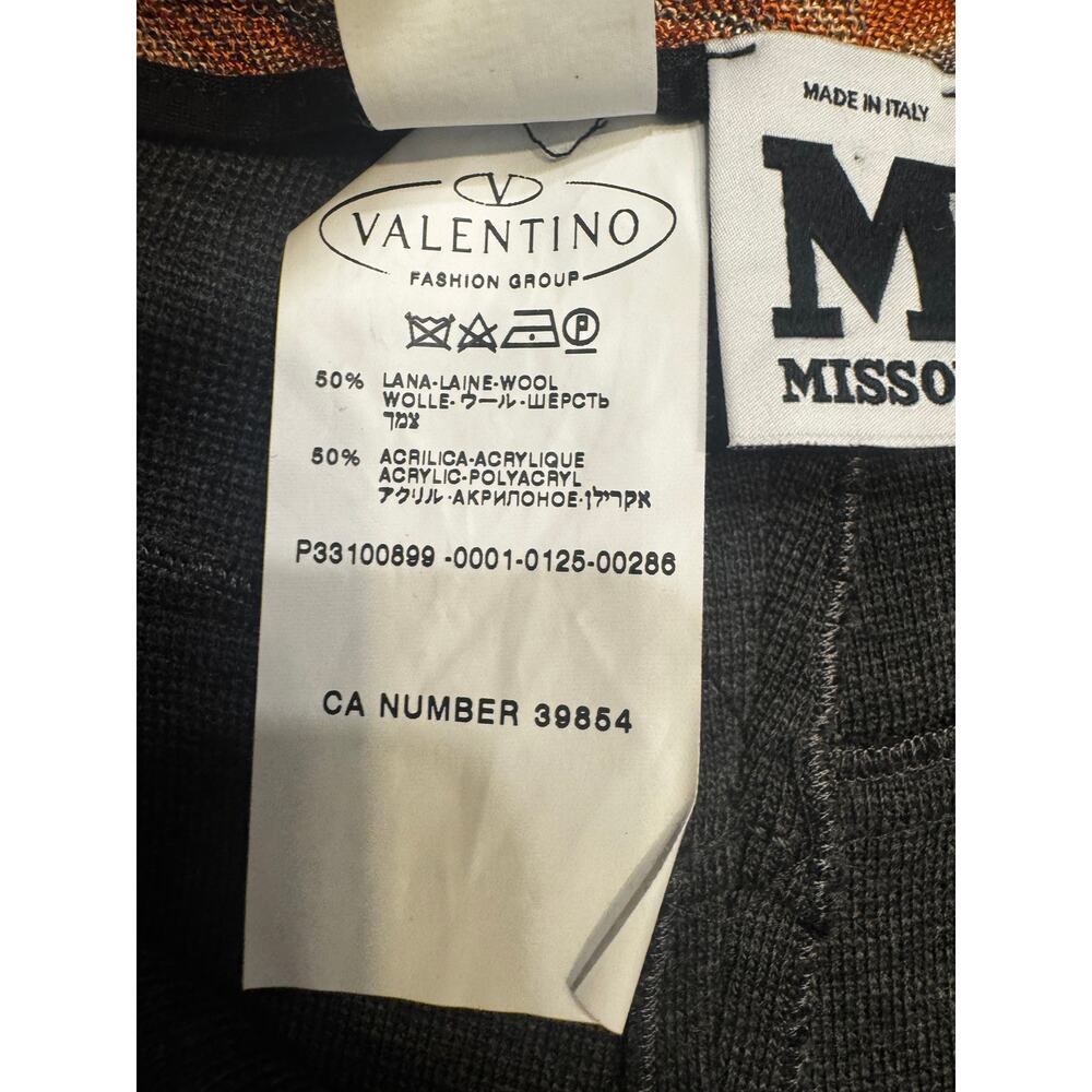 Missoni Knit Trim Gray Wool Blend Pants Made in Italy Size 40 NWT - Picture 6 of 6